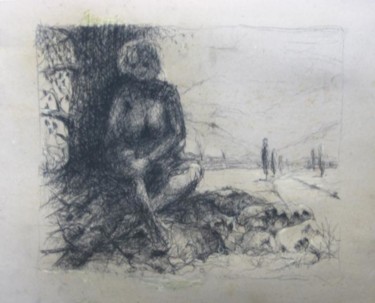 Drawing titled "nude 1" by Mark Guberman, Original Artwork
