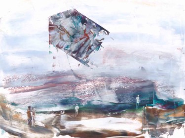 Malerei mit dem Titel "Дом с привидениями" von Mark Kozyrev, Original-Kunstwerk, Öl
