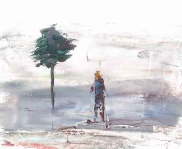 Peinture intitulée "Мой друг дерево" par Mark Kozyrev, Œuvre d'art originale, Huile