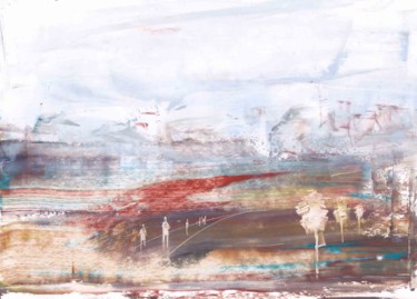 Картина под названием "Красная дорога" - Марк Козырев, Подлинное произведение искусства, Масло