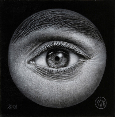 Картина под названием "The Eyes of Truth (…" - Marko Karadjinovic, Подлинное произведение искусства, Акрил