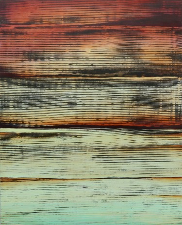 Malerei mit dem Titel ""Fires Across the W…" von Mark S. Thomas, Original-Kunstwerk, Acryl Auf Keilrahmen aus Holz montiert