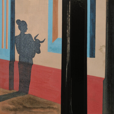 Malerei mit dem Titel "(Schattenwerfender)…" von Markus Honerla, Original-Kunstwerk, Acryl Auf Keilrahmen aus Holz montiert