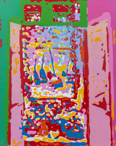 Картина под названием "Fenêtre ouverte de…" - Markus Honerla, Подлинное произведение искусства, лак Установлен на Деревянная…