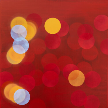 Painting titled "Lichter XVII" by Markus Honerla, Original Artwork, Lacquer Mounted on Wood Stretcher frame