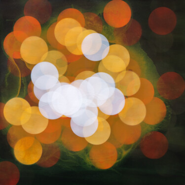 Картина под названием "Lichter XXXV" - Markus Honerla, Подлинное произведение искусства, лак Установлен на Деревянная рама д…