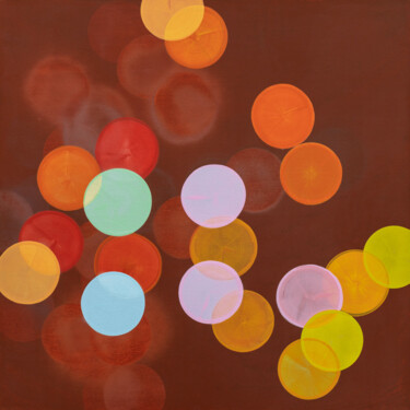 Painting titled "Lichter XXI" by Markus Honerla, Original Artwork, Lacquer Mounted on Wood Stretcher frame