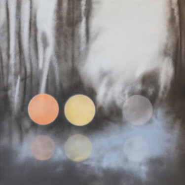 제목이 "Lichter XLIII"인 미술작품 Markus Honerla로, 원작, 래커 나무 들것 프레임에 장착됨