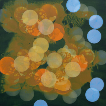 Картина под названием "Lichter XLVI" - Markus Honerla, Подлинное произведение искусства, лак Установлен на Деревянная рама д…