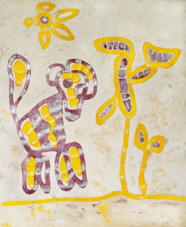 Malerei mit dem Titel "giraffe-in-afrika.j…" von Markus Johne, Original-Kunstwerk