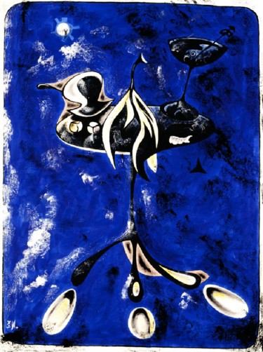 Malerei mit dem Titel "im-blauen-salon.jpg" von Markus Johne, Original-Kunstwerk