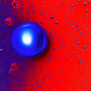 Artes digitais intitulada "blue drops" por Markus Lang, Obras de arte originais, Fotografia digital