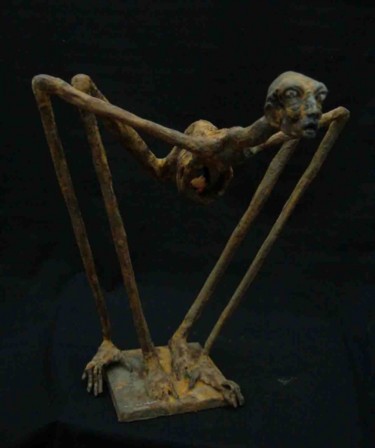 Sculpture intitulée "Spider gargouille" par Markus Nine, Œuvre d'art originale