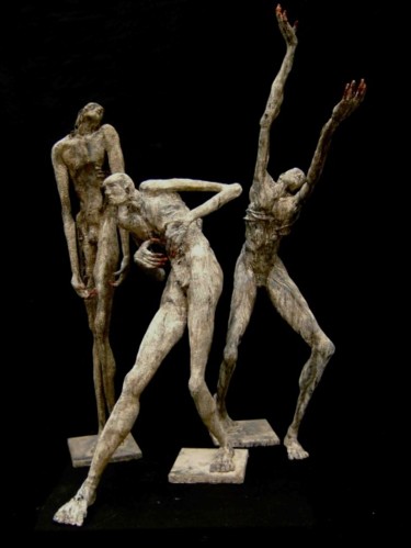Sculpture titled "Buto Dancers groupés" by Markus Nine, Original Artwork
