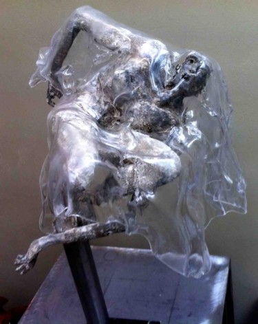 Sculpture intitulée "La chute d'Icare" par Markus Nine, Œuvre d'art originale