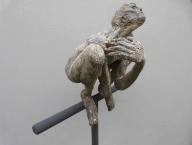 Sculpture titled "Homme oiseau" by Markus Nine, Original Artwork