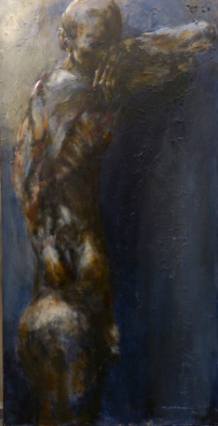 Peinture intitulée "face-obscure-iv.jpg" par Markus Nine, Œuvre d'art originale