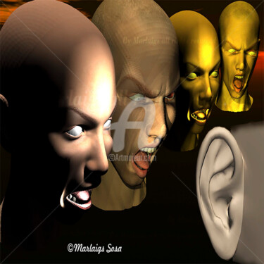 Digital Arts titled "#" by Janet Marlaigs Aranda Sosa, Original Artwork, 3D Modeling