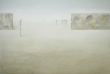Ζωγραφική με τίτλο "new-arrivals.jpg" από Marleen Pauwels, Αυθεντικά έργα τέχνης, Λάδι Τοποθετήθηκε στο Ξύλινο πάνελ