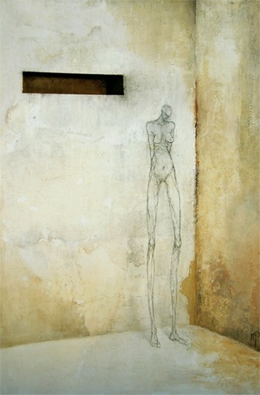 Painting titled "en tránsito" by Marleen Pauwels, Original Artwork