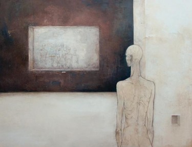 Malarstwo zatytułowany „watching the watchi…” autorstwa Marleen Pauwels, Oryginalna praca, Olej