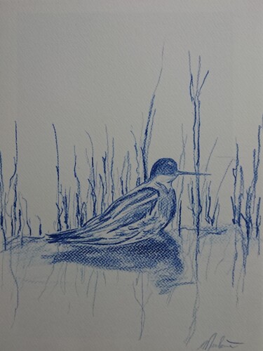 Dessin intitulée "Petit oiseau dans l…" par Marlène Bonnaffé, Œuvre d'art originale, Crayon