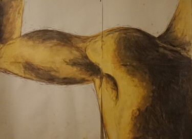 Картина под названием "Monstre du passé 1" - Marlène Bonnaffé, Подлинное произведение искусства, Акрил