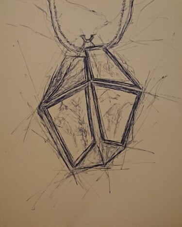 Desenho intitulada "Lustre" por Marlène Bonnaffé, Obras de arte originais, Tinta