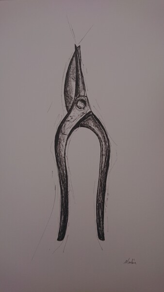 Rysunek zatytułowany „Pince” autorstwa Marlène Bonnaffé, Oryginalna praca, Marker