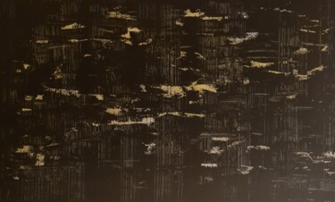 Pintura titulada "Hérisson noir" por Marlène Bonnaffé, Obra de arte original, Acrílico Montado en Bastidor de camilla de mad…