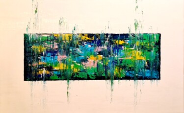 Schilderij getiteld "Colorpowerful héris…" door Marlène Bonnaffé, Origineel Kunstwerk, Acryl Gemonteerd op Frame voor houten…