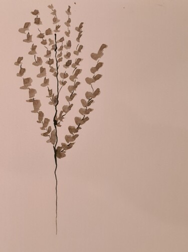 Dessin intitulée "Soft branche" par Marlène Bonnaffé, Œuvre d'art originale, Encre
