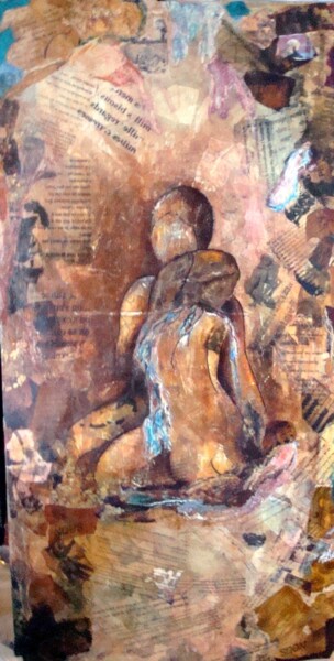 Картина под названием "COUPLE    HUE MARLÈ…" - Marlène Hue, Подлинное произведение искусства, Масло