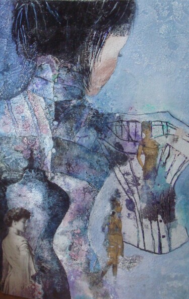 Peinture intitulée "PENSÉES SECRÈTES  H…" par Marlène Hue, Œuvre d'art originale, Huile