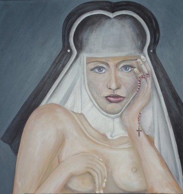 Peinture intitulée "De chair et d'esprit" par Marlene Leclercq, Œuvre d'art originale, Huile