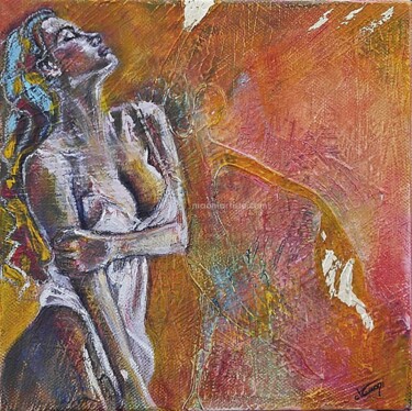 Malerei mit dem Titel "MY LIGHT" von Marlène Regazzoni (MaOni), Original-Kunstwerk, Acryl Auf Keilrahmen aus Holz montiert