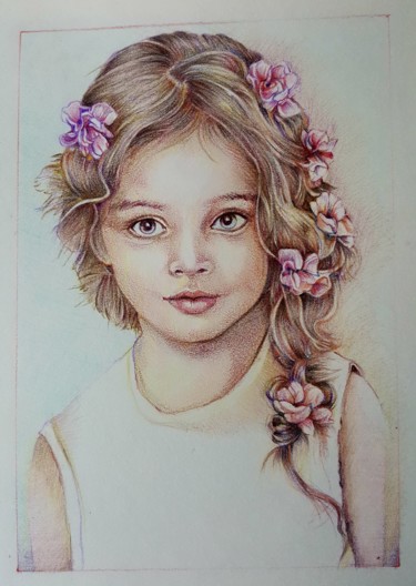 Painting titled "Portrait 1203" by Luciniolo, Original Artwork