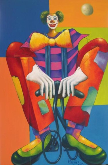 Pintura intitulada "Dando voltas pela e…" por Mario Marlez, Obras de arte originais