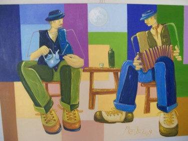 Pintura intitulada "Un mate e un tango" por Mario Marlez, Obras de arte originais