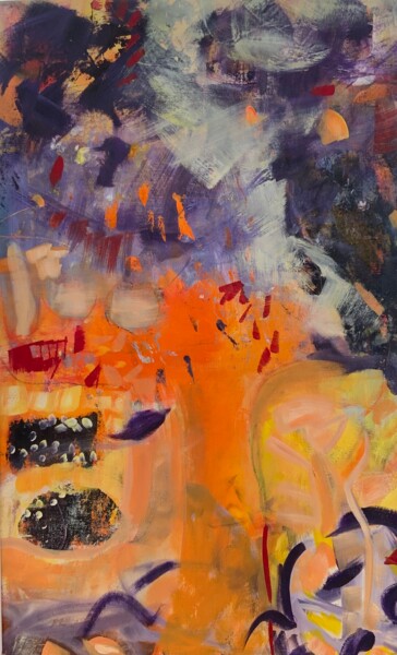 Malerei mit dem Titel "Orange tree" von Marlise Witschi, Original-Kunstwerk, Acryl