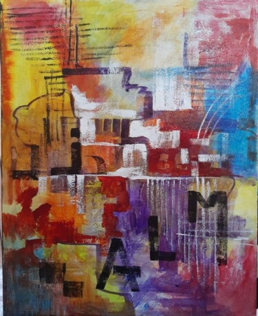 Painting titled "Abstract ALM" by Marly Genuino, Original Artwork, Acrylic