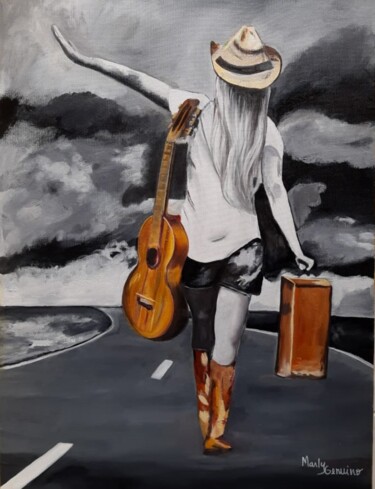 Картина под названием "Another trip" - Marly Genuino, Подлинное произведение искусства, Масло