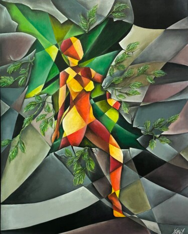 Peinture intitulée "Végétal" par Marly, Œuvre d'art originale, Acrylique