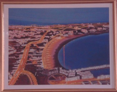 Dessin intitulée "Bay of Agadir by ni…" par Ina Rosalia, Œuvre d'art originale