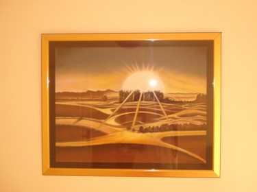 Tekening getiteld "Sunset near Merzouga" door Ina Rosalia, Origineel Kunstwerk