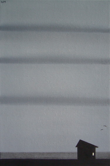 Peinture intitulée "sans titre (4)" par Maron, Œuvre d'art originale, Huile Monté sur Carton
