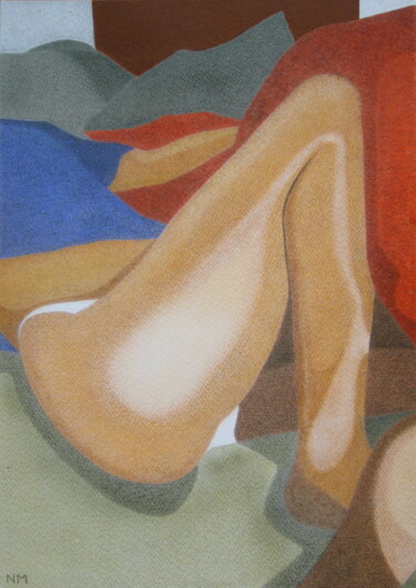 Рисунок под названием "sans titre (6)" - Maron, Подлинное произведение искусства, Цветные карандаши