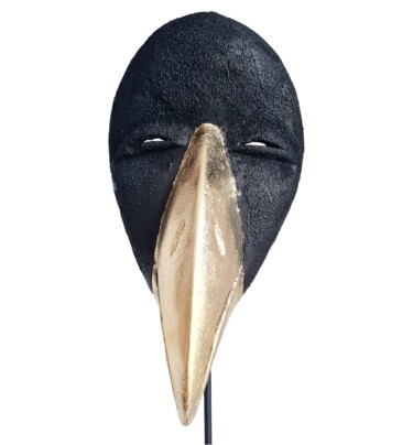 Escultura intitulada "Black" por Maroschka Gillotte, Obras de arte originais, Madeira