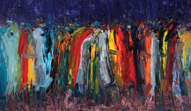 Pintura titulada "Hope Illuminates Th…" por Maroun Hakim, Obra de arte original, Acrílico Montado en Bastidor de camilla de…