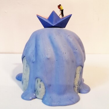 Sculpture titled "L'Amour en Bateau /…" by Maroussia Chanut, Original Artwork, Resin